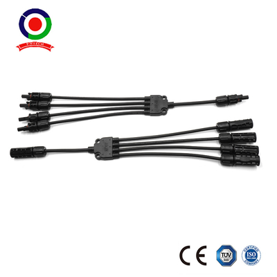 TUV Solar cable parallel connector 4 to 1 Y branch PV connector for solar system
