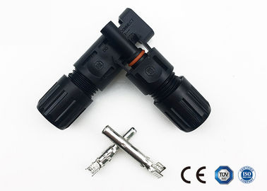 Male / Female PC Solar Panel Connectors IP67 30A Rated Current Excellent Performance